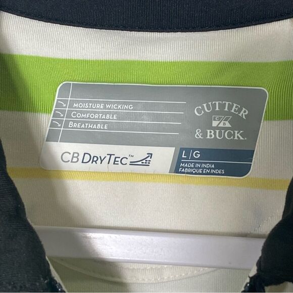 Cutter & Buck Green Bay Packers CB Dry Tec Striped Polo Shirt Men's Size Large - Picture 11 of 16